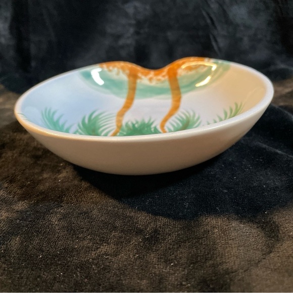 Banana Patch Studio Kauai Hawaii Art Pottery Bowl With Pour Spout  Palm Trees - Picture 6 of 13